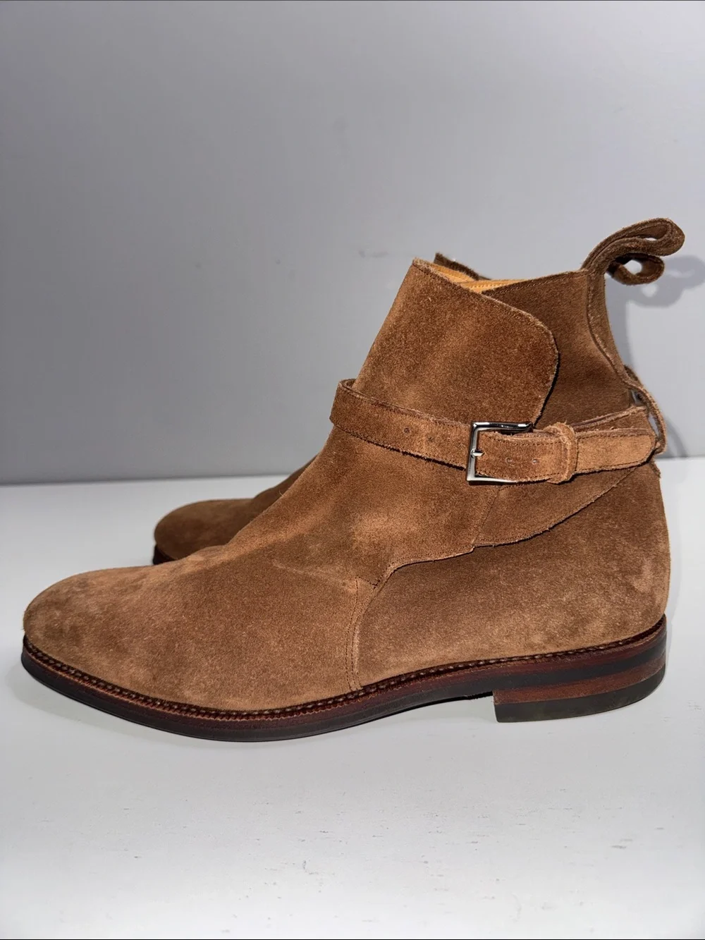 Meermin Mallorca Brown Suede Jodhpur Boots – Goodyear Welted – Men’s